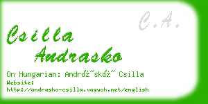 csilla andrasko business card